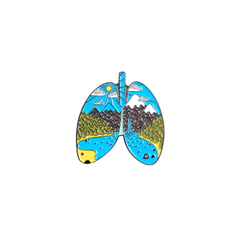 Outdoor Travel Badge Creative Cartoon Camping Tent Hiking Metal Enamel Brooch Fashion Adventure Lapel Backpack Jewelry Gift