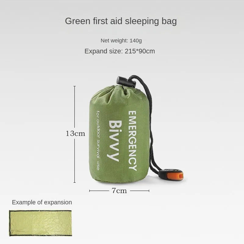 ISE MOUNT Bivvy PE aluminum film first aid sleeping bag emergency  sleeping bag with whistle,survival warm keeper