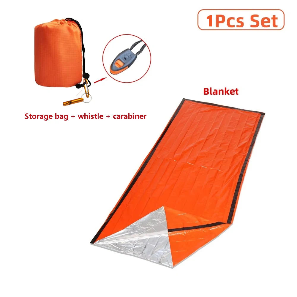 Portable Survival Sleeping Bags Waterproof Emergency Thermal Sack First Aid Rescue Mylar Outdoor Camping Hiking Insulate Blanket
