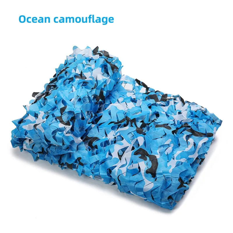 Camouflage Net Hunting Camouflage Net Car Tent Awning Shade Mesh Black Green Blue Beige Forest Sun Protection Outdoor Shading