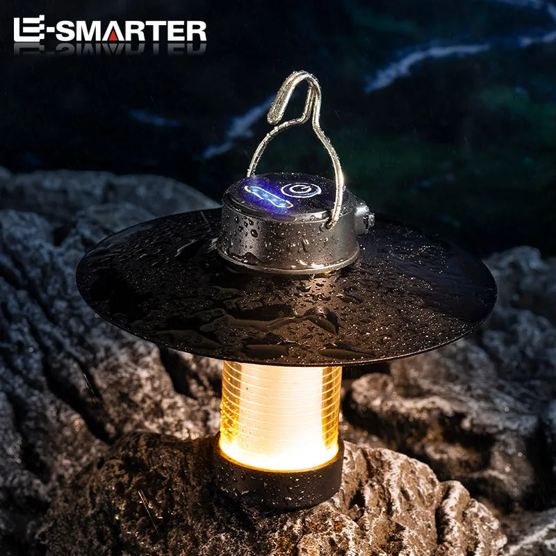 LED Camping Tent Lights Magnet Emergency Light Type-c Charging Camping Lantern Dimmable Hanging Lights for Outdoor Travel