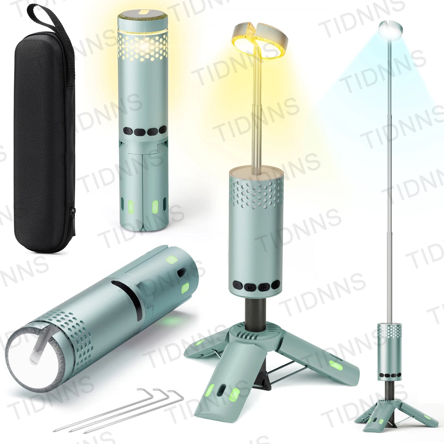 New Portable Telescopic Camping Light 10000mAh Rechargeable Lantern for Outdoor Adventures Magnetic Base Torch Light Tent Light