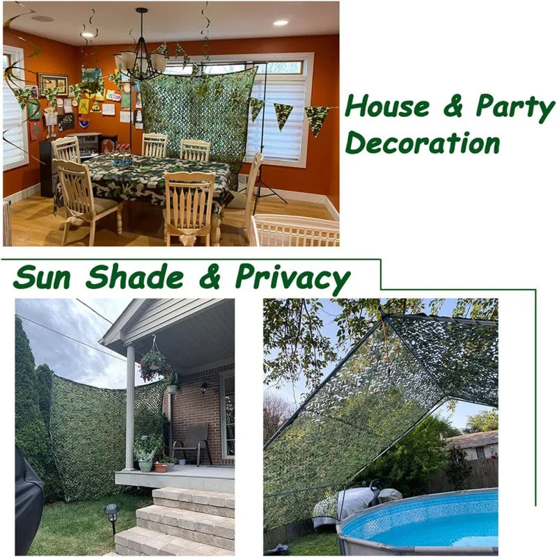 Camouflage Net Hunting Camouflage Net Car Tent Awning Shade Mesh Black Green Blue Beige Forest Sun Protection Outdoor Shading