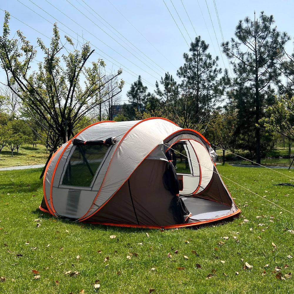 One tent for 5-8 people, camping tent, family tent, travel tent, waterproof and sun protection, suitable for camping and hiking