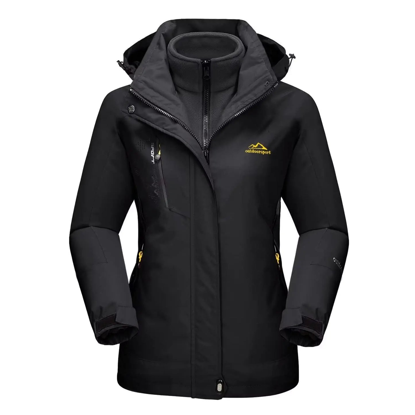 KEFITEVD 3 in1 Women's Winter Ski Jackets Fleece Warm Thermal Snow Waterproof Jacket Hiking Clothing Outdoor Windbreaker Coats