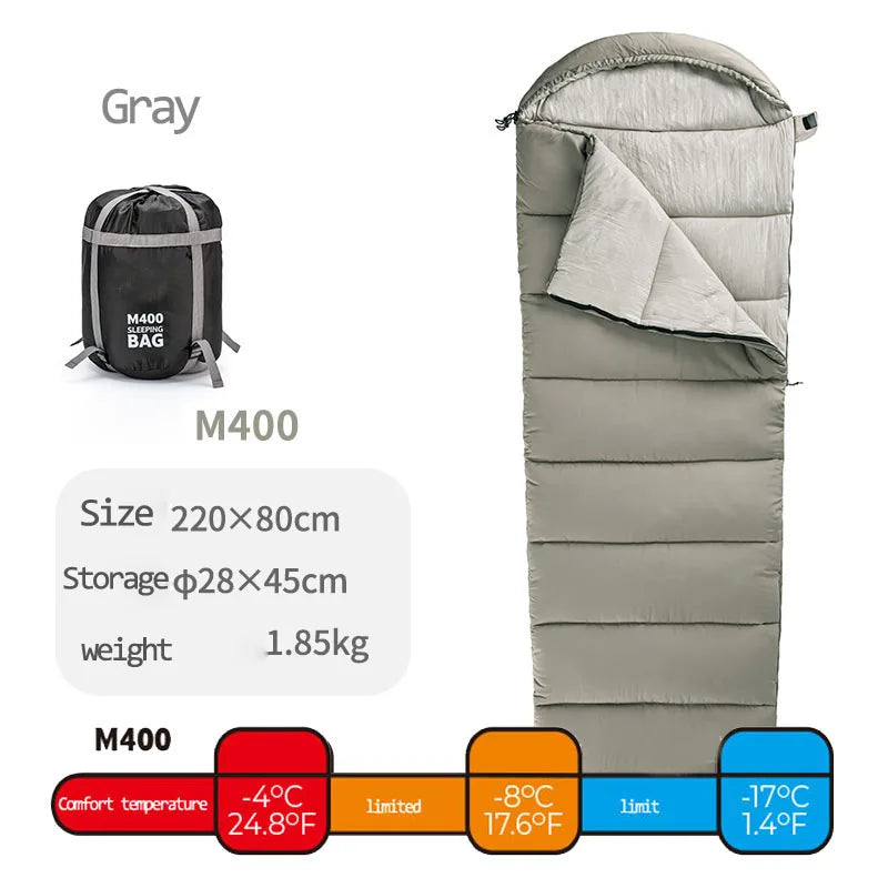 Lohascamping Machine washable Winter Sleeping Bag Envelope Ultralight 3 Season Outdoor Traveling Hiking Camping Sleeping Bags