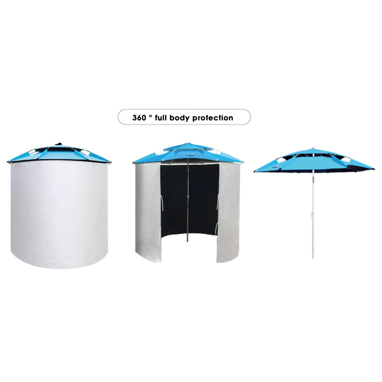4.6*1.65m Fishing Umbrella Tents Surrounding Cloth Fishing Sun Shelter with Clips for Sun and Rain Protection