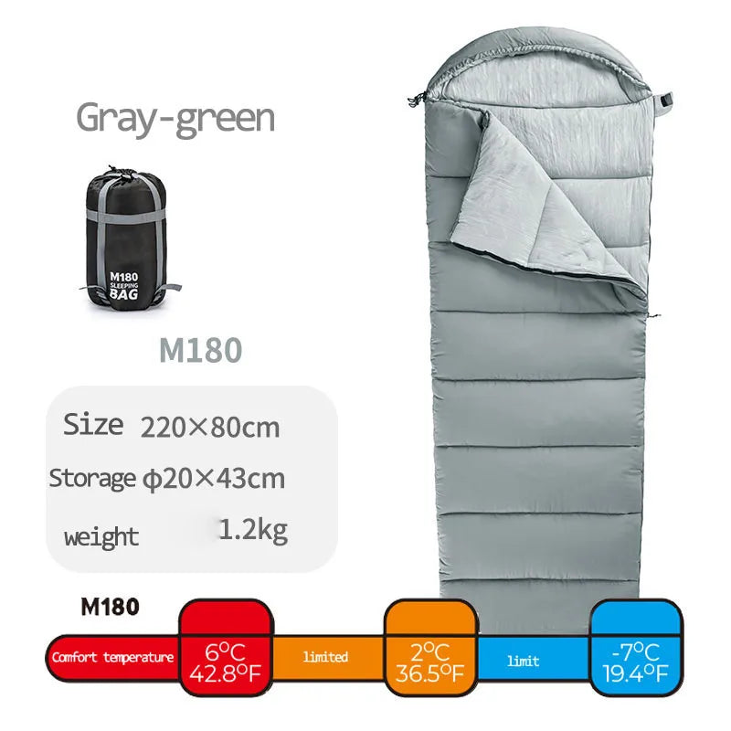 Lohascamping Machine washable Winter Sleeping Bag Envelope Ultralight 3 Season Outdoor Traveling Hiking Camping Sleeping Bags