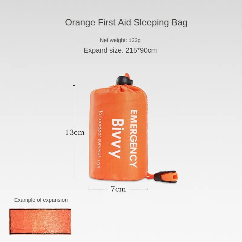 ISE MOUNT Bivvy PE aluminum film first aid sleeping bag emergency  sleeping bag with whistle,survival warm keeper