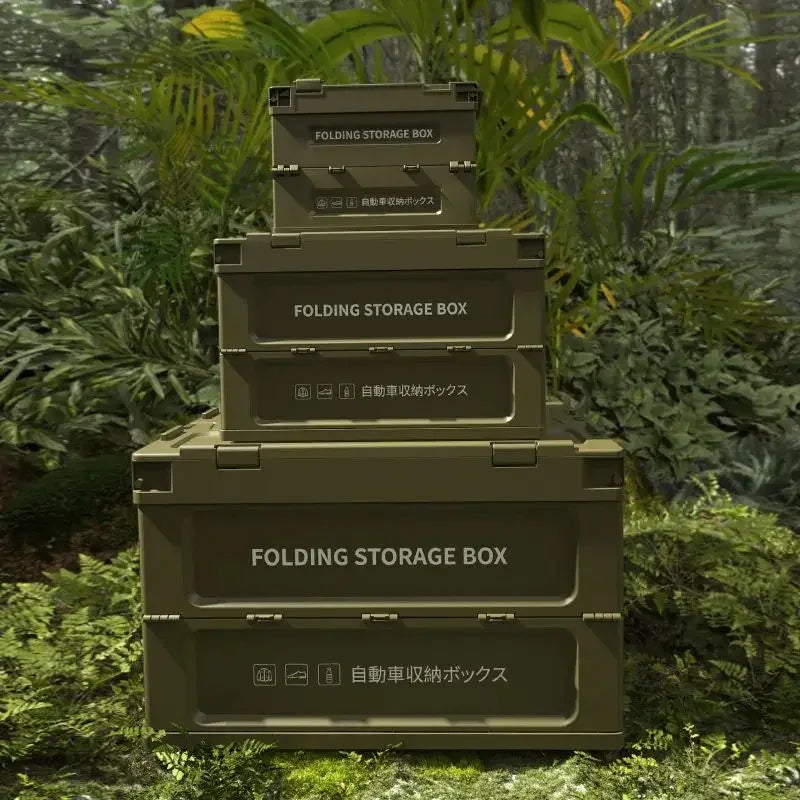 Camping storage box, trunk organizer, camping picnic camping box, car folding outdoor bench and chopping board