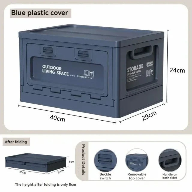 Camping storage box, trunk organizer, camping picnic camping box, car folding outdoor bench and chopping board