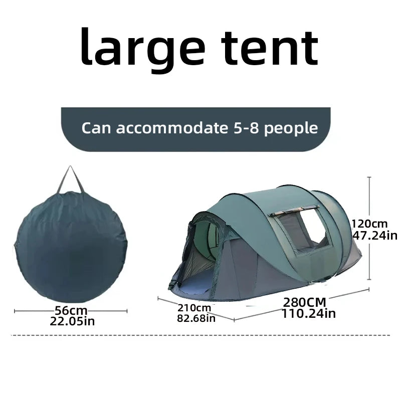 One tent for 5-8 people, camping tent, family tent, travel tent, waterproof and sun protection, suitable for camping and hiking