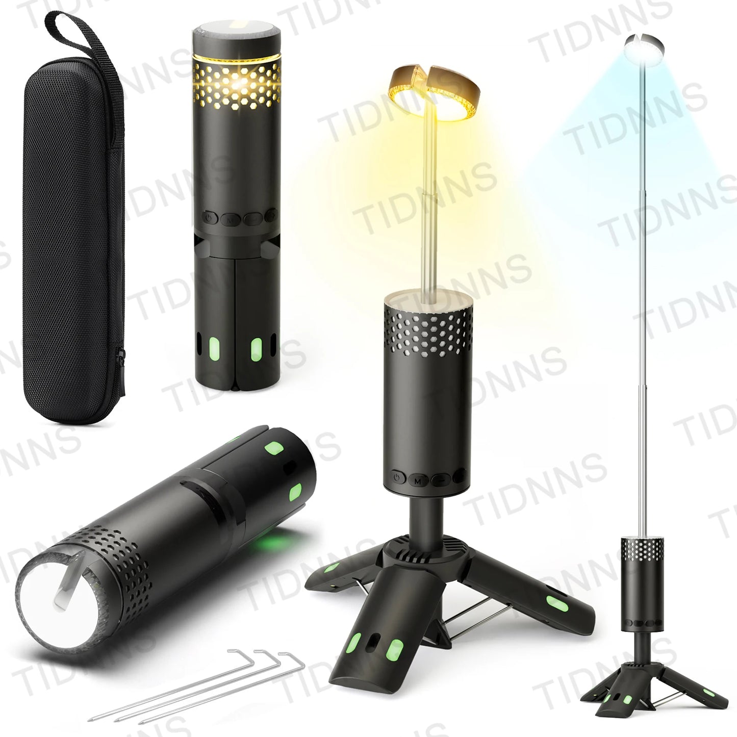 New Portable Telescopic Camping Light 10000mAh Rechargeable Lantern for Outdoor Adventures Magnetic Base Torch Light Tent Light
