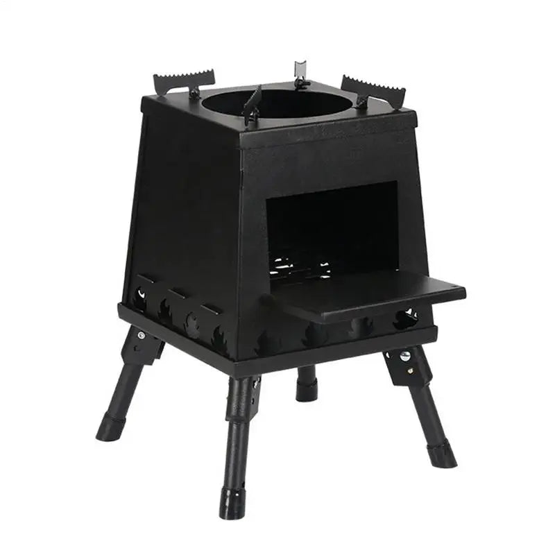 Camping Wood Stove Portable Foldable Firewood Burning Stove BBQ Grill Picnic Heating Cooking Grill For Camping accessories