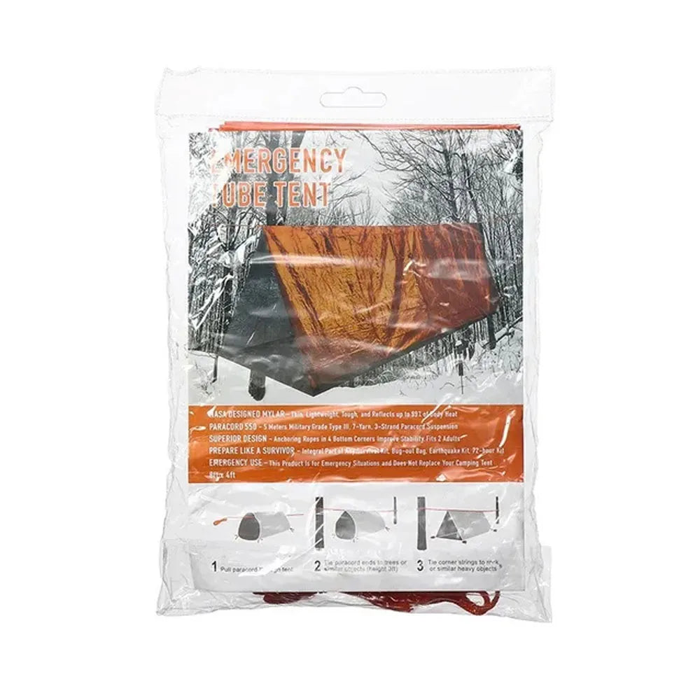 2 Person Tube Tent Waterproof Survival Shelter Emergency Blankets Survival Tent Survival Gear For Outdoor Hiking Camping