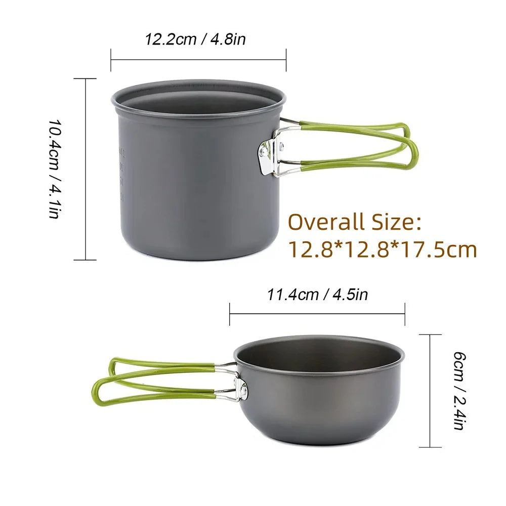 GH02 Folding Camping Tableware 5 in 1 Multifunctional Portable Cutlery Bottle Opener Can Opener Picnic Camping Equipment