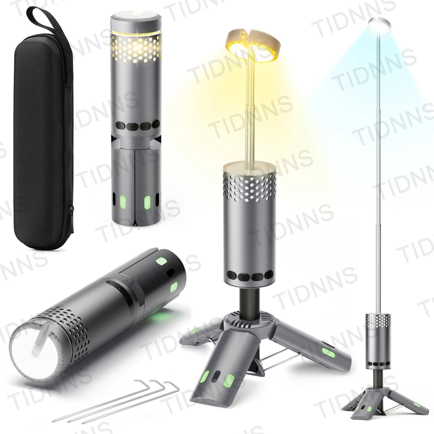 New Portable Telescopic Camping Light 10000mAh Rechargeable Lantern for Outdoor Adventures Magnetic Base Torch Light Tent Light