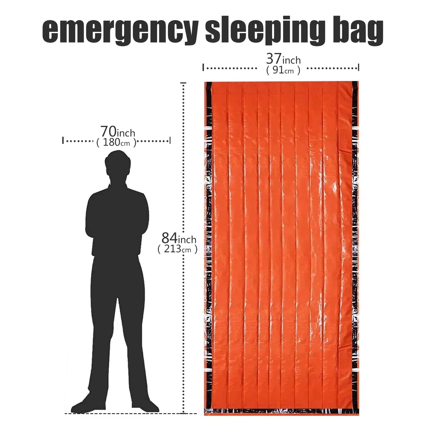 Portable Survival Sleeping Bags Waterproof Emergency Thermal Sack First Aid Rescue Mylar Outdoor Camping Hiking Insulate Blanket