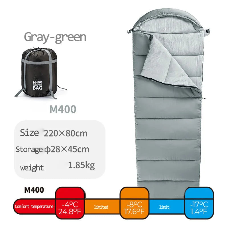Lohascamping Machine washable Winter Sleeping Bag Envelope Ultralight 3 Season Outdoor Traveling Hiking Camping Sleeping Bags
