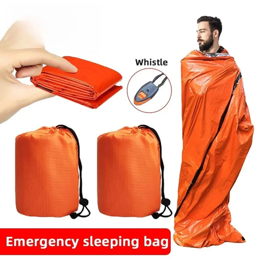 Portable Survival Sleeping Bags Waterproof Emergency Thermal Sack First Aid Rescue Mylar Outdoor Camping Hiking Insulate Blanket