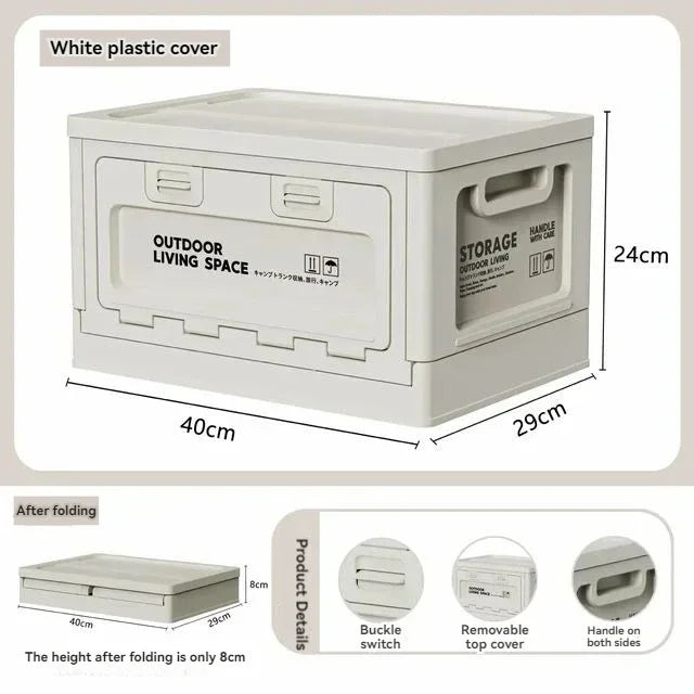Camping storage box, trunk organizer, camping picnic camping box, car folding outdoor bench and chopping board